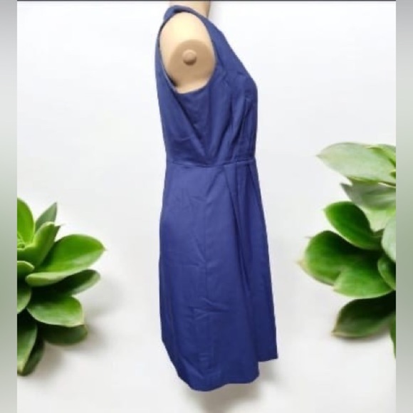J. Crew Vibrant Blue Mini Dress with planks - Picture 6 of 10
